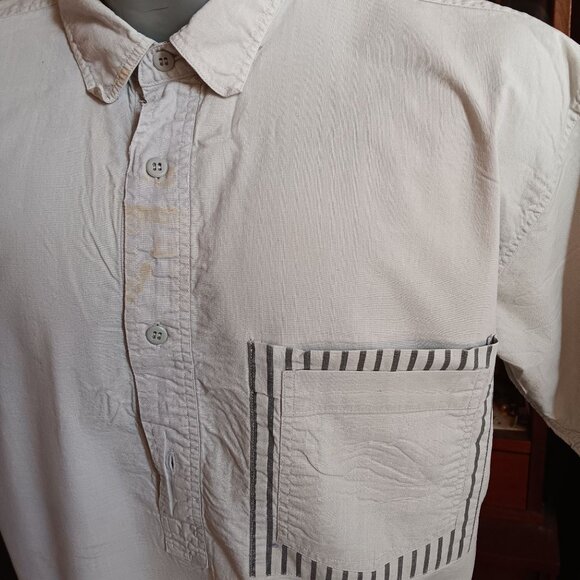 Vintage 1980s New Wave Shirt Mens Large Pullover Logo by DCL Preppy Indy - Picture 2 of 9